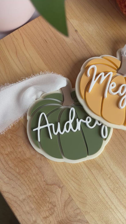Pretty Pumpkins Custom Acrylic Gift Tags