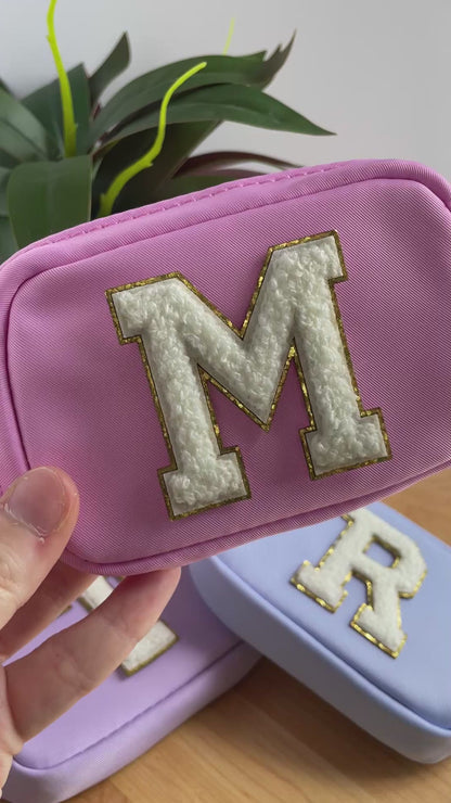 Custom Letter Wallet with Gold Zipper Features
